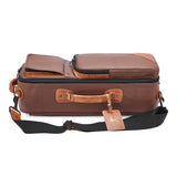 Gard Bags - Elite Double Trumpet Compact Gig Bag, Brown Leather with Antique Tan Trim (4-ECLN-AL)
