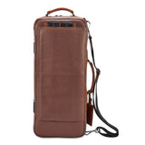 Gard Bags - Elite Double Trumpet Compact Gig Bag, Brown Leather with Antique Tan Trim (4-ECLN-AL)