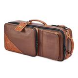 Gard Bags - Elite Double Trumpet Compact Gig Bag, Brown Leather with Antique Tan Trim (4-ECLN-AL)