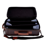 Gard Bags - Elite Compact Triple Trumpet Gig Bag, Chocolate Brown Leather with Tan Leather Trim (5-ECLCN-V)