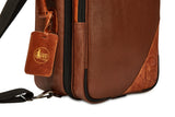 Gard Bags - Elite Compact Triple Trumpet Compact Gig Bag, Dark Natural Tan Leather with Antique Light Natural Tan Leather Trim(5-ECLN-AL)