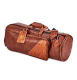 Gard Bags - Single Trumpet Gig Bag, Antique Brown Leather with Tan Trim (1-ELN-NT)