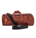 Gard Bags - Single Trumpet Gig Bag, Antique Brown Leather with Tan Trim (1-ELN-NT)