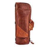 Gard Bags - Single Trumpet Gig Bag, Antique Brown Leather with Tan Trim (1-ELN-NT)