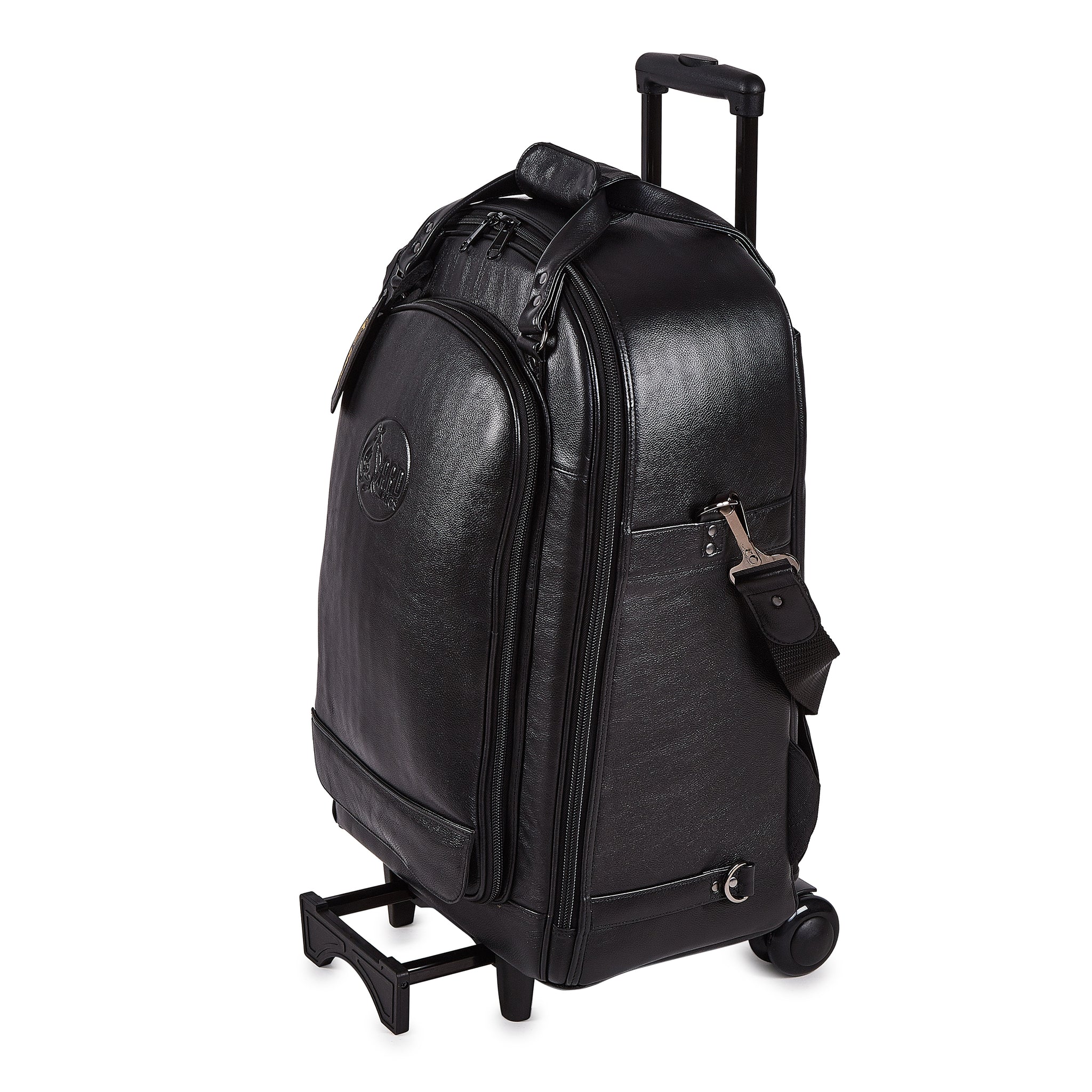 Gard Bags - QUAD TRUMPET WHEELIE, Black Leather (16-WBFLK) – Bob