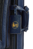 Gard Bags - Single Trumpet Gig Bag, Black Croco Leather with Navy Blue Trim (1-ELK-NB)