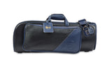 Gard Bags - Single Trumpet Gig Bag, Black Croco Leather with Navy Blue Trim (1-ELK-NB)