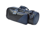 Gard Bags - Single Trumpet Gig Bag, Black Croco Leather with Navy Blue Trim (1-ELK-NB)