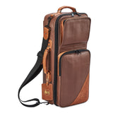 Gard Bags - Elite Double Trumpet Compact Gig Bag, Antique Brown Leather with Tan Trim (4-ECLN-AL)