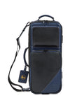 Gard Bags - Elite Double Trumpet Compact Gig Bag, Black Croco Leather/Navy Trim (4-ECLK-NB)