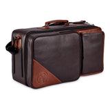 Preorder: Gard Bags - Elite Compact Triple Trumpet Gig Bag, Chocolate Brown Leather with Tan Leather Trim (5-ECLCN-V)
