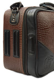 Gard Bags - Elite Compact Triple Trumpet Gig Bag, Brown Crocodile Print Leather (5-ECLN-K-Croc)