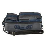 Gard Bags - Elite Compact Triple Trumpet Compact Gig Bag, Grey Nylon with Navy Blue Leather Trim (5-ECSG-NB)