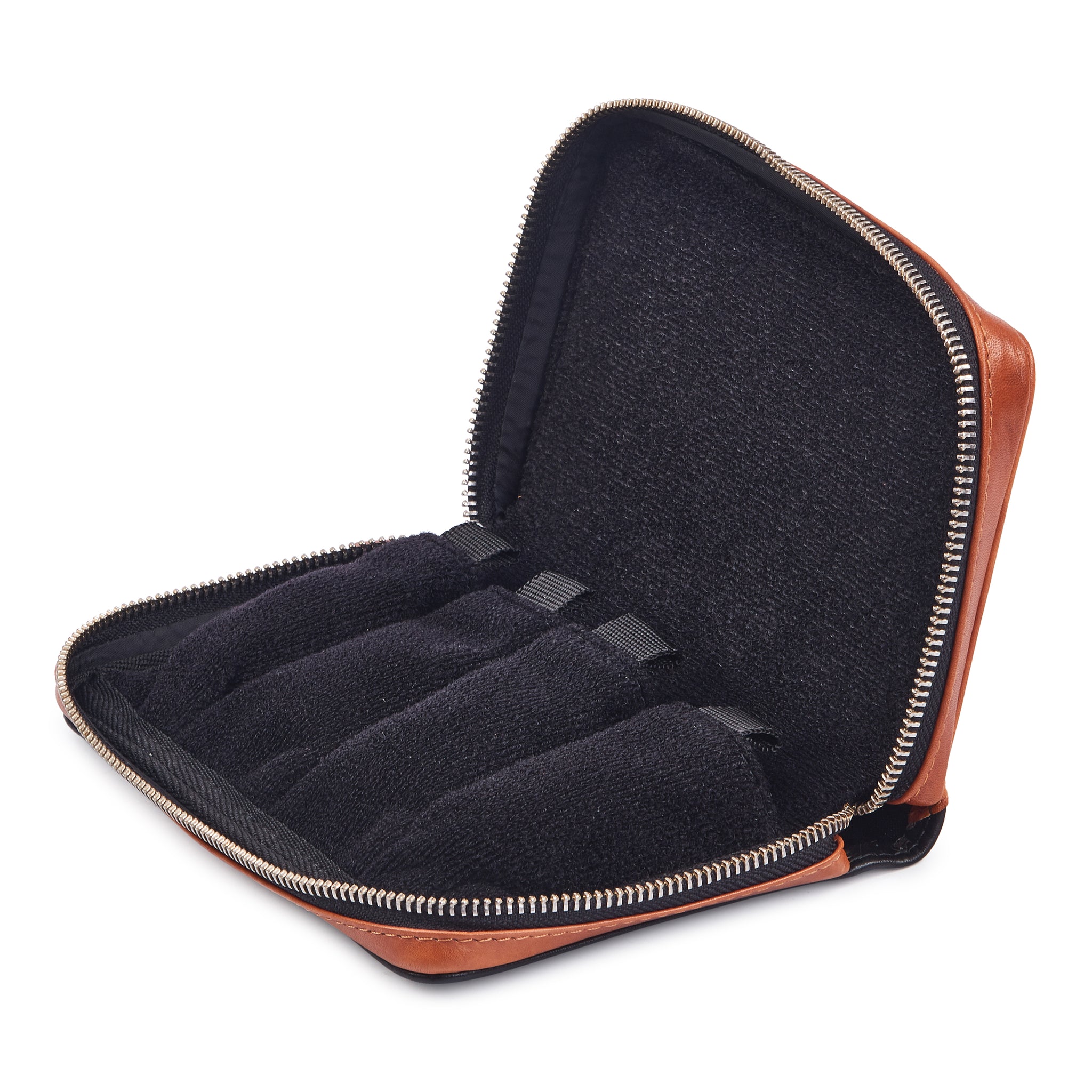 Gard Bags Quad Trumpet Mouthpiece Pouch - Black Leather/Antique