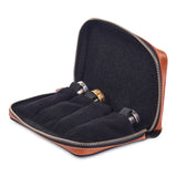 Gard Bags Quad Trumpet Mouthpiece Pouch - Black Leather/Antique Trim (CZP-ELK-4)