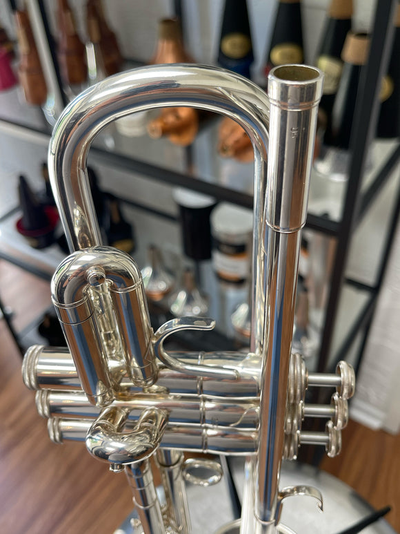 Pre-owned S.E. Shires Model CVP Bb Trumpet, Silver plate