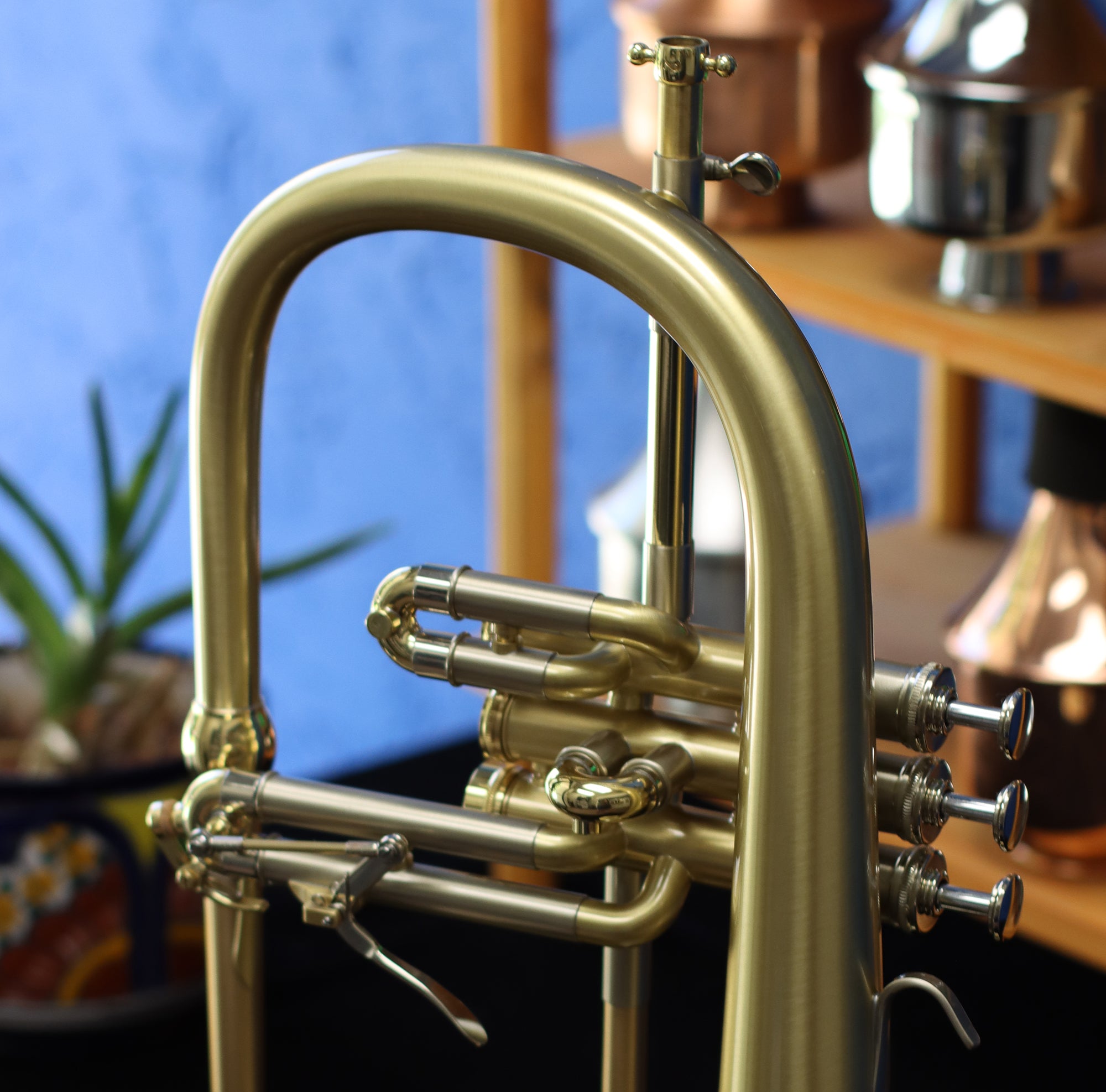 Van Laar B1 Bb Flugelhorn, Brushed Lacquer – Bob Reeves Brass